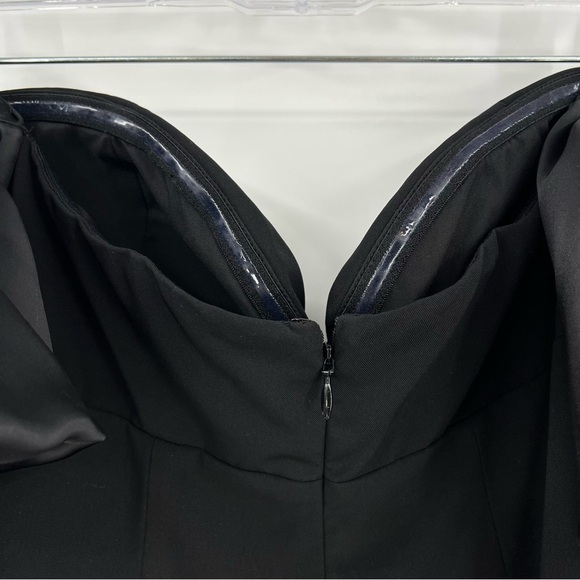 Ronny Kobo Gioia Black Puff Sleeve Mini Dress Size M LBD NYE Night Out - Picture 9 of 9